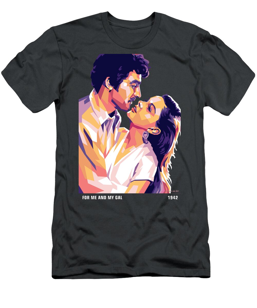 Gene Kelly and Judy Garland Retro Movie Art T-Shirt