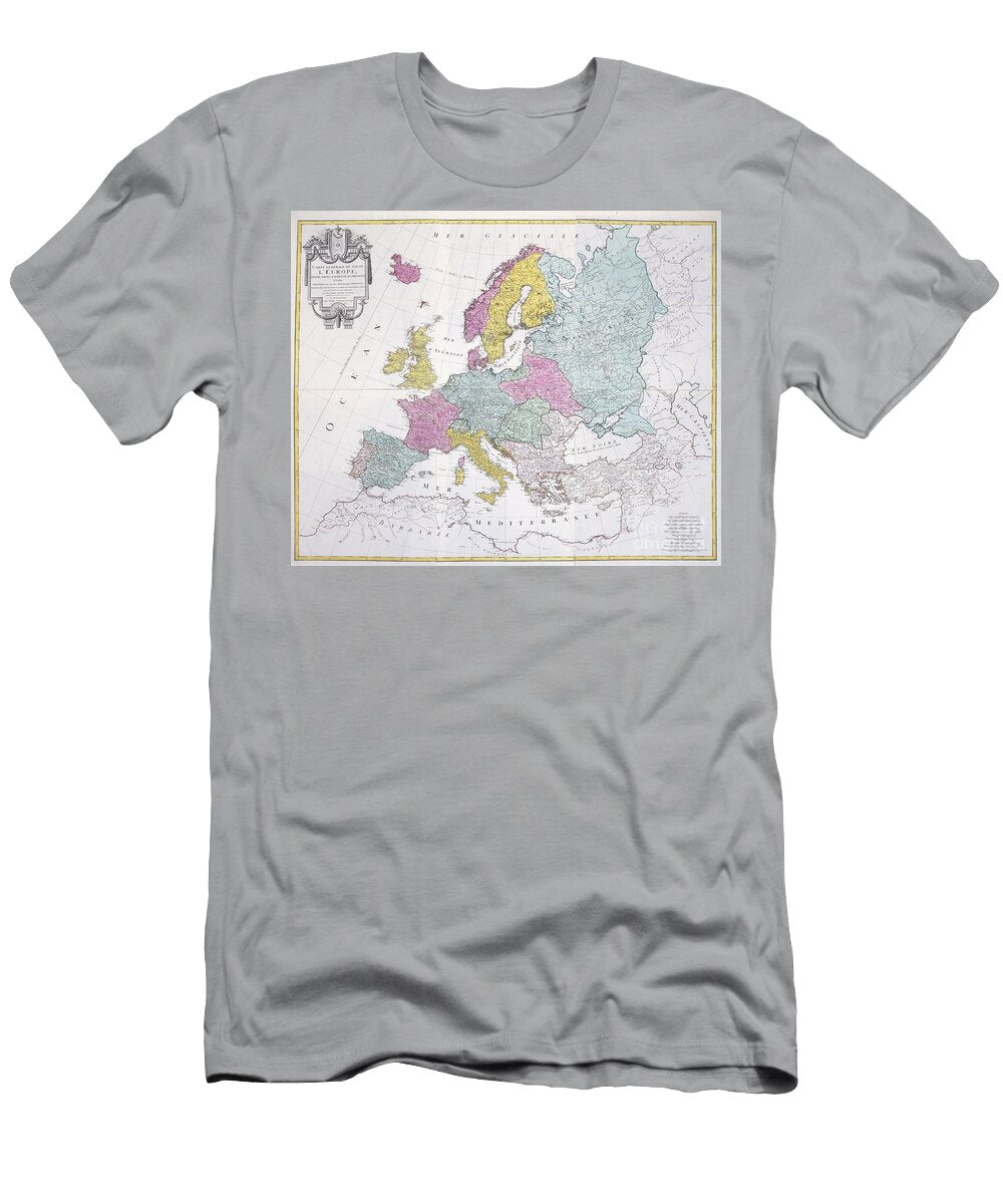 General Map of the Whole of Europe Divided Into Its Main Countries 1782 German School T-Shirt