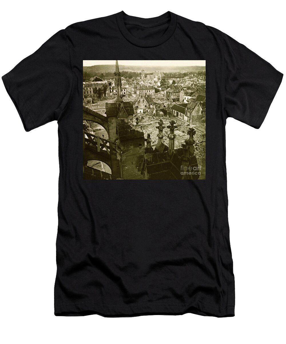 General View of the City of Soissons First World War Stereoscopic Glass Plate Anonymous T-Shirt