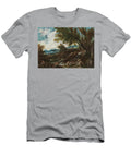 Genoese School Century a Wooded Landscape with Figures Celestial Images T-Shirt