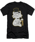 Gentleman Cat with Top Hat and Walking Stick Licensed Art T-Shirt