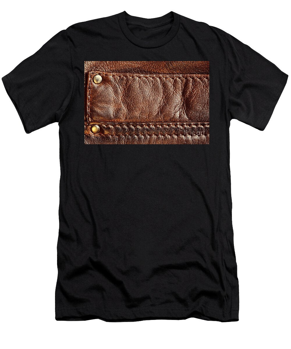 Genuine Brown Leather with Seam Michal Bednarek T-Shirt