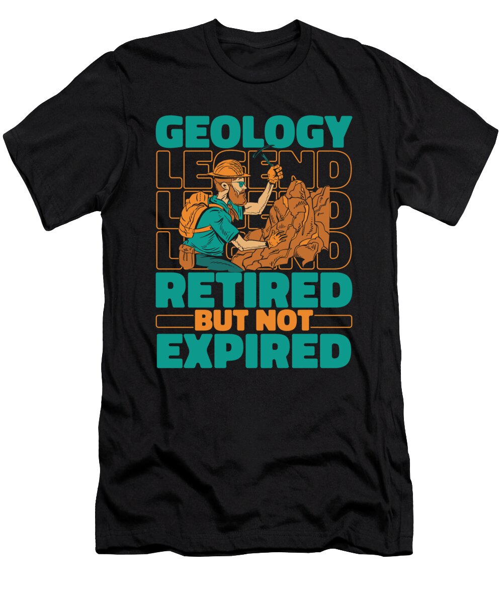 Geologist Retired Geophysics Geology Crazy Squirrel T-Shirt