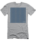 Geometric Chevron Zigzag Pattern in Blue N015 Holy Rock Design T-Shirt
