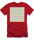 Geometric Curve Wave Chevron Pattern in Primary Colors N776 Holy Rock Design T-Shirt