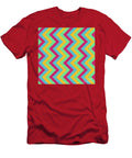 Geometric Heavy Chevron Zigzag Pattern in Primary Colors N606 Holy Rock Design T-Shirt
