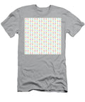 Geometric Inverse Chevron Diamond Dot Stripe Pattern in Primary Colors N521 Holy Rock Design T-Shirt