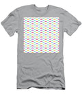 Geometric Inverse Heavy Upward Chevron Pattern in Crayon Rainbow Colors N149 Holy Rock Design T-Shirt
