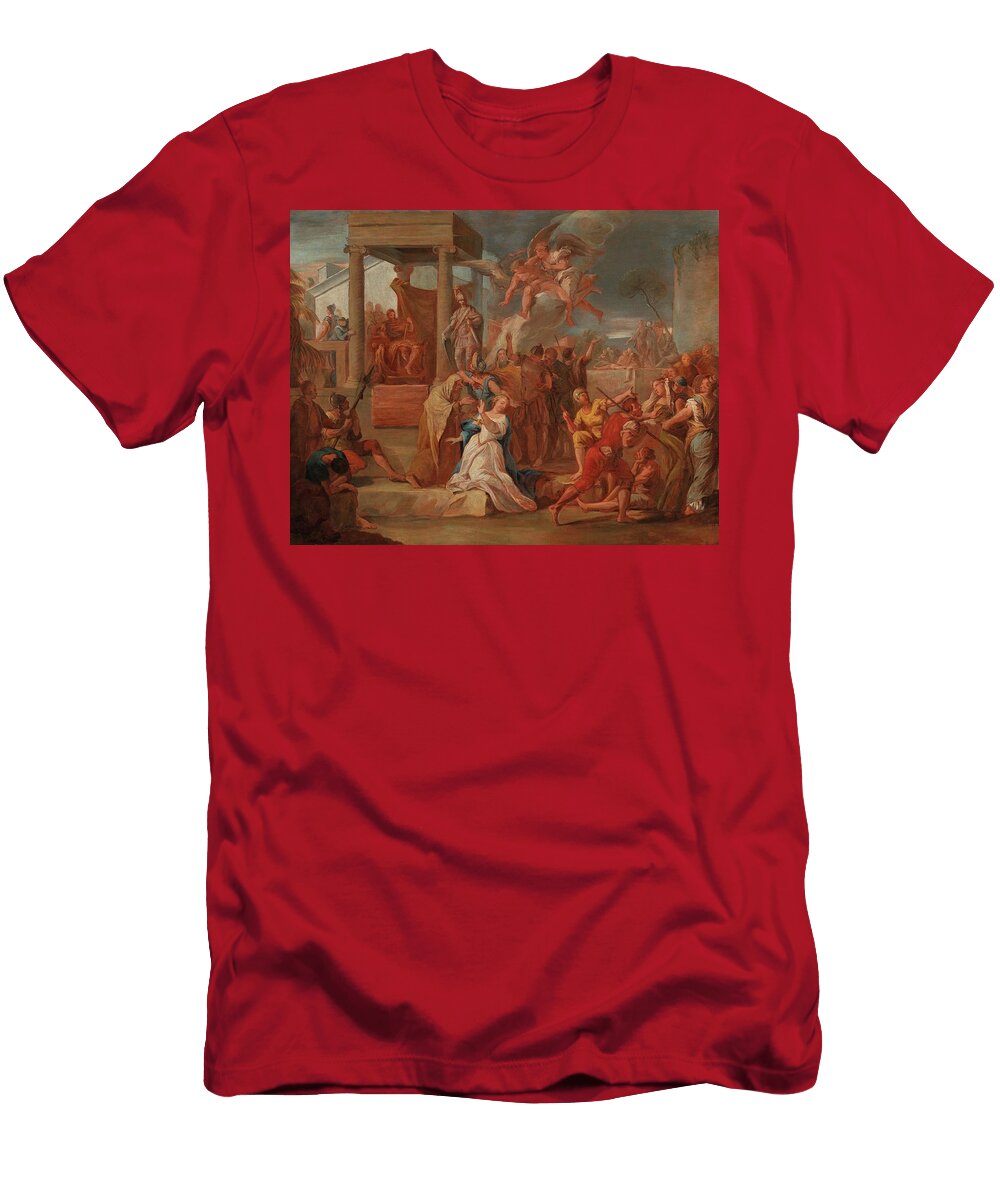 German School Century the Martyrdom of a Female Saint Celestial Images T-Shirt