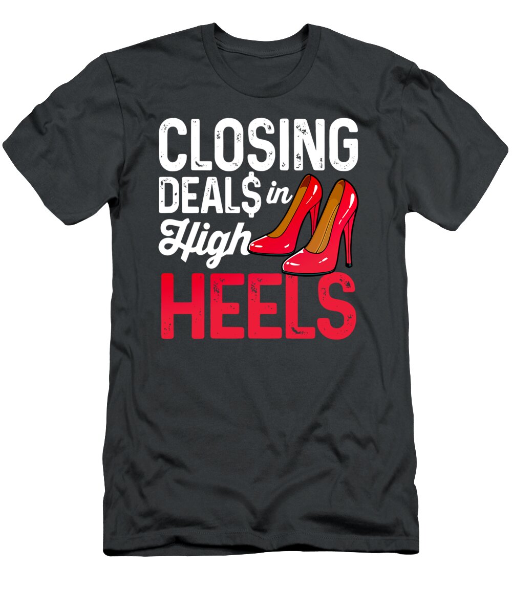 Gh Heels Funny Real Estate Agent Realtor Aymun Blue T-Shirt