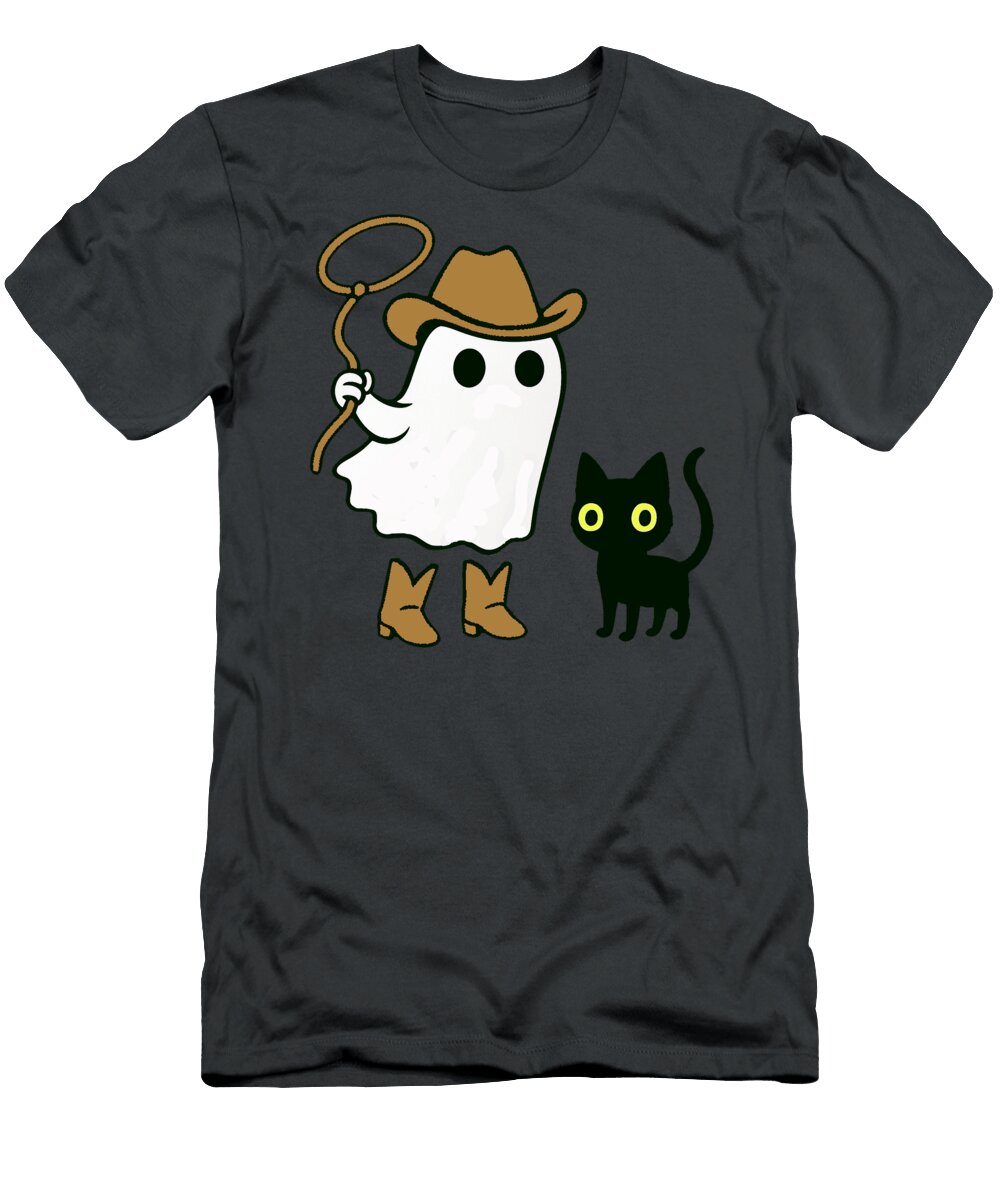 Ghost Cowboy and Cat Duo Donald Willis T-Shirt