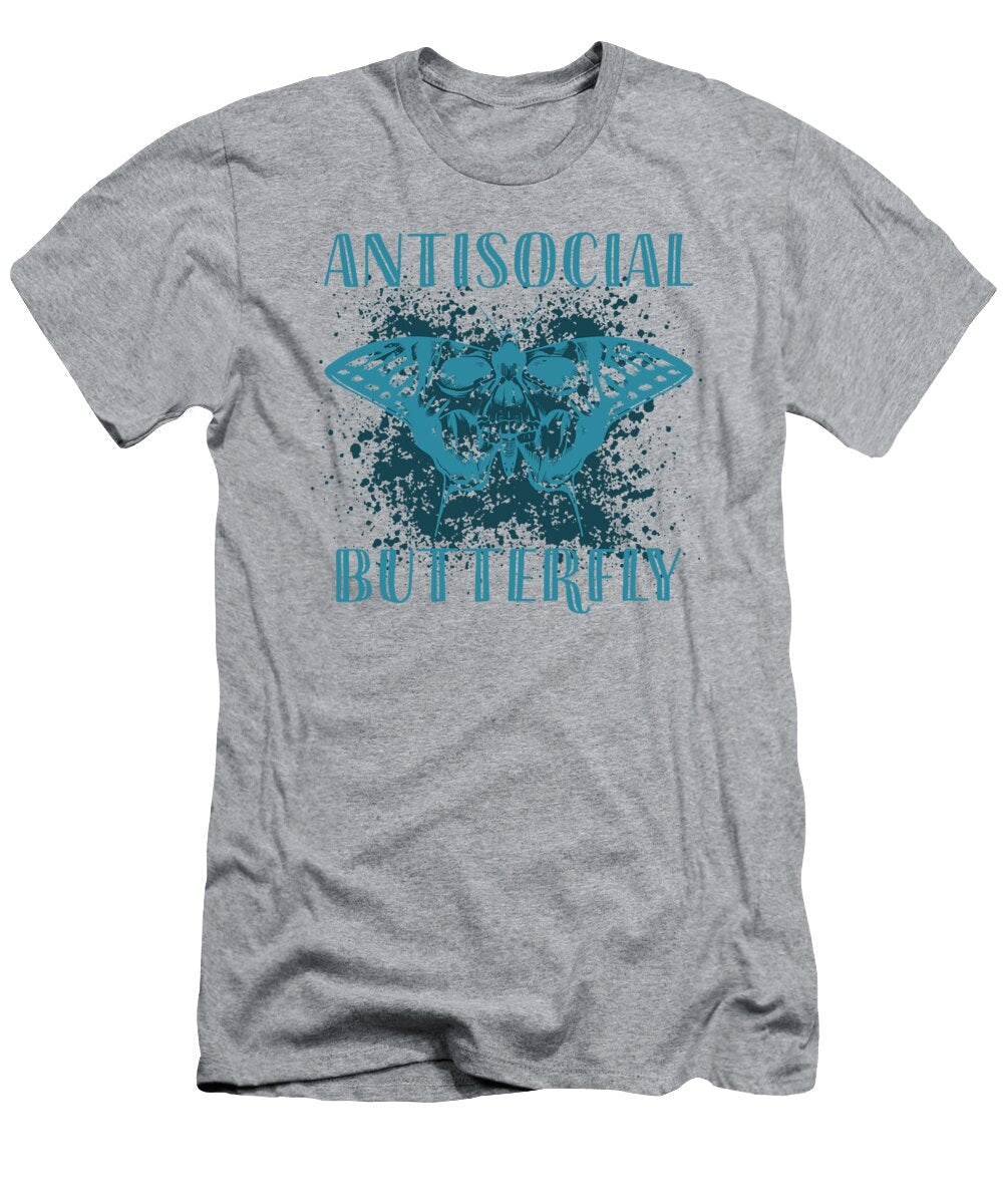 Gifts for Introverts Antisocial Butterfly Noura Romeya T-Shirt