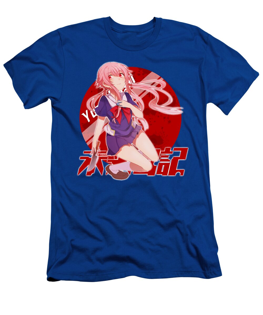Gifts for Men Japanese Future Diary Yuno Gasai Kirei Female Empower Douxie Grimo T-Shirt