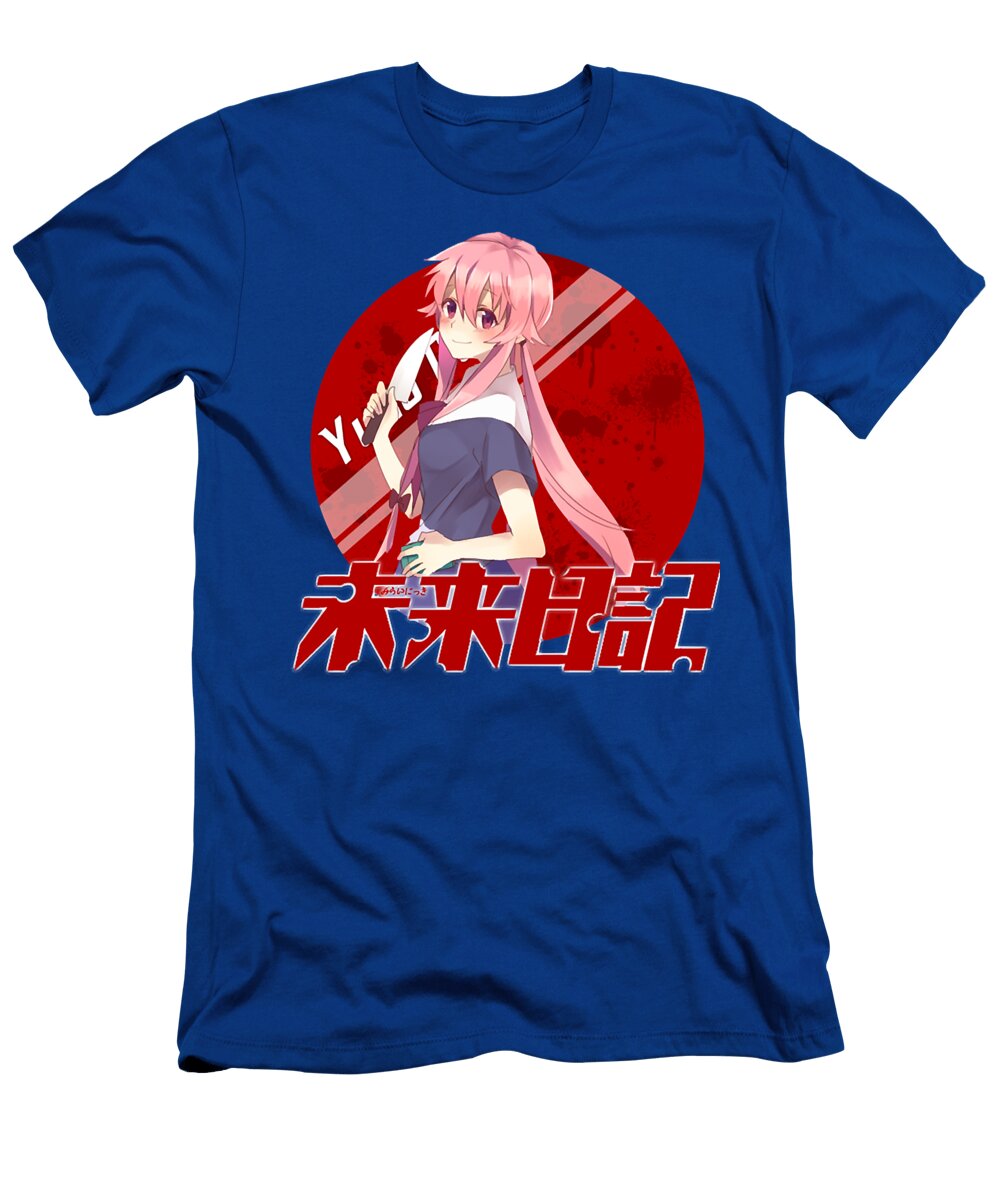 Gifts for Women Kawaii Gasai Yuno Mirai Nikki Minene Uryuu Aru Akise Douxie Grimo T-Shirt