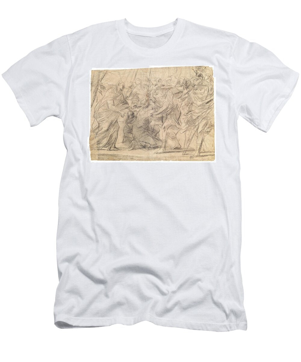 Giovanni Beinaschi a Detail Study for a Composition with a Group of Soldiers and Three Figures in Th Celestial Images T-Shirt