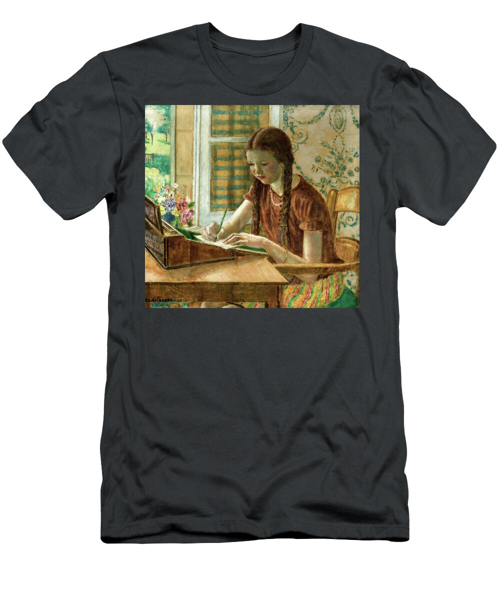 Girl At the Writing Desk Frederick Carl Frieseke T-Shirt