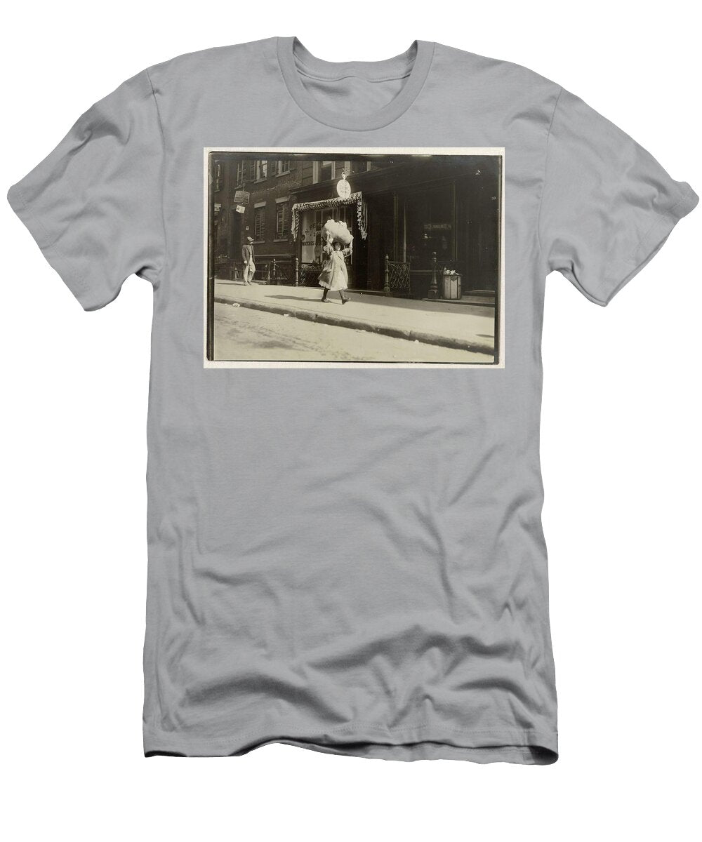 Girl Carrying Homework Thro Greenwich Village Lewis Wickes Hine C 1909 Lewis Wickes Hine T-Shirt