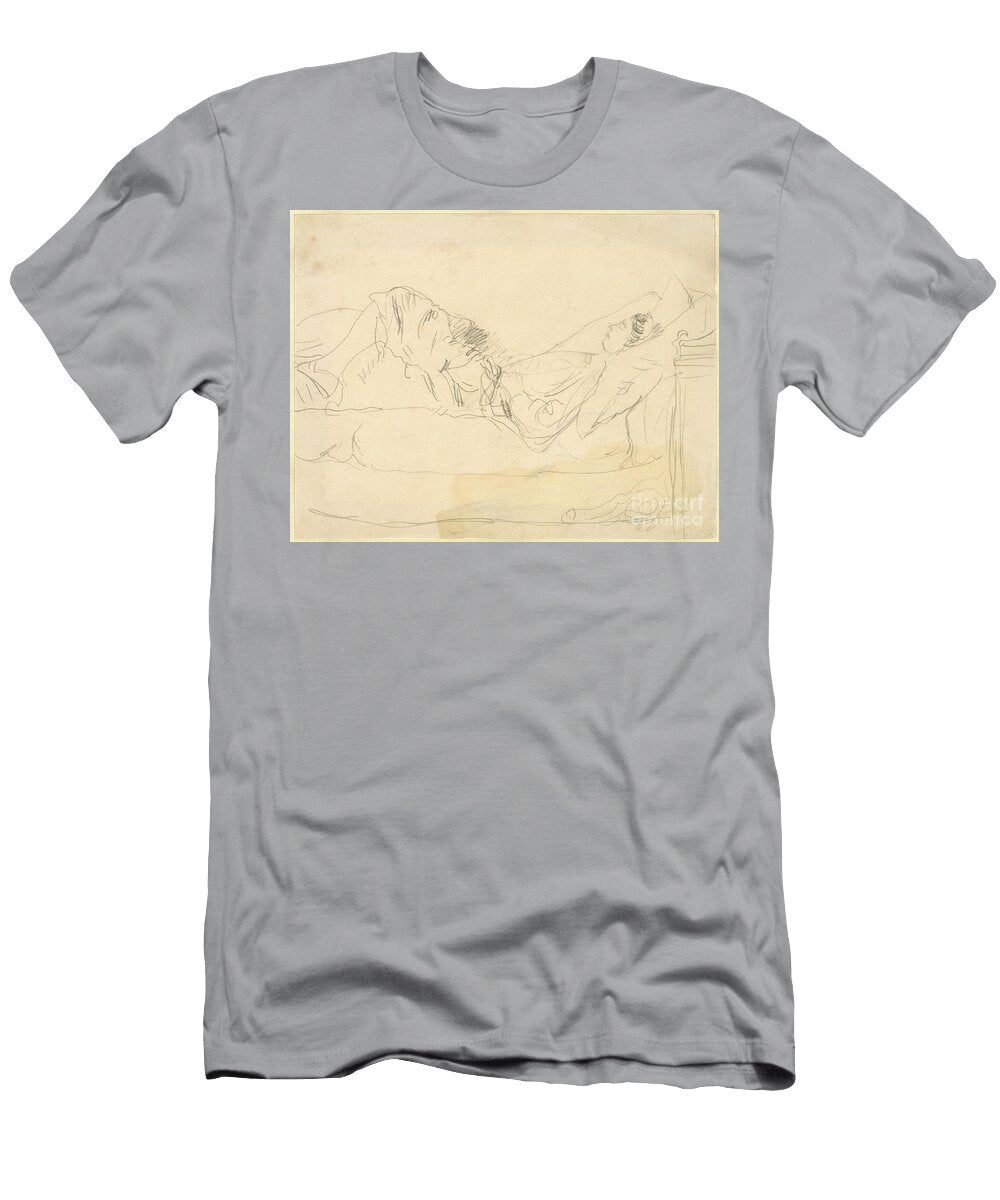 Girl Lying on a Bed Pencil on Paper Gwen John T-Shirt