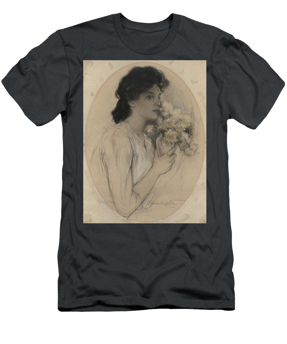 Girl with Flowers Charles Allan Gilbert American T-Shirt