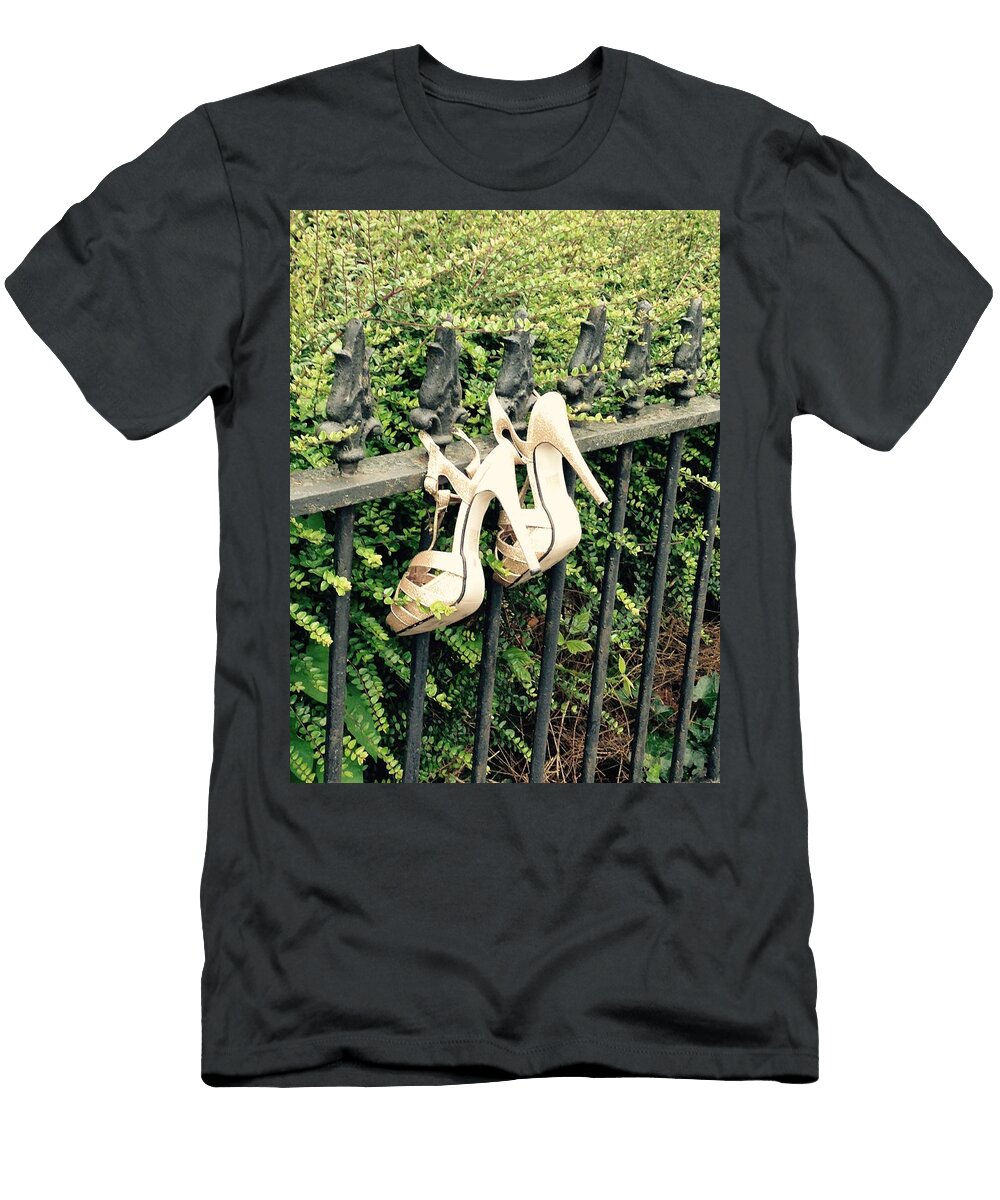 Glittering High Heels on Iron Fence Laveta Kirby T-Shirt