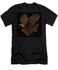 Golden Eagle in Flight Clutching Wheat Detailed Vintage Illustr Adide Guges T-Shirt