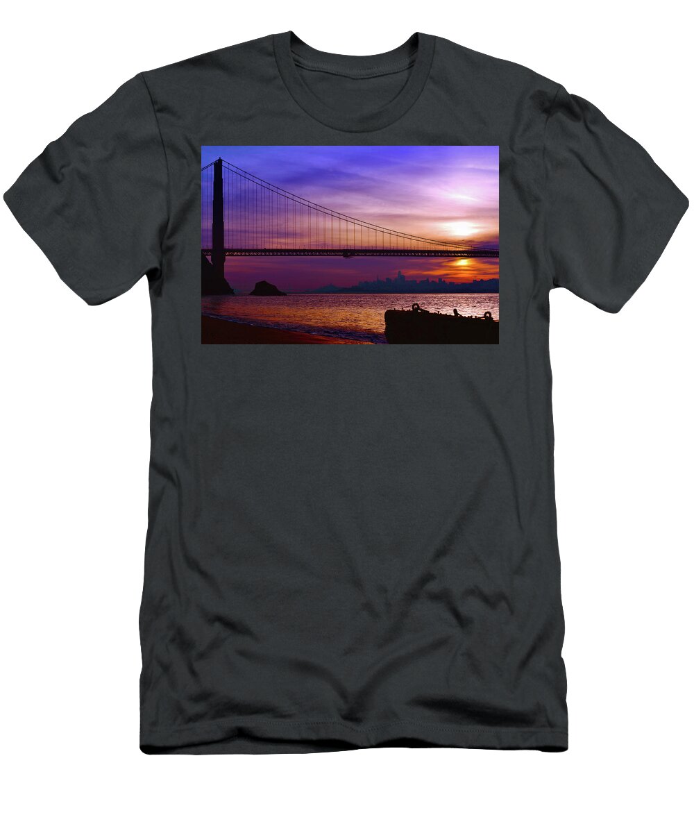 Golden Gate Bridge Over San Francisco Surjanto Suradji T-Shirt