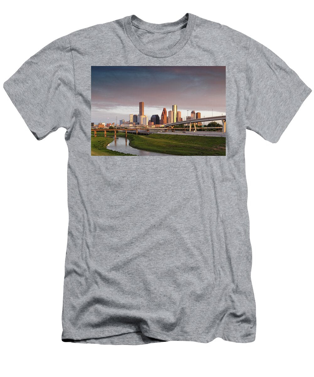 Golden Light on Downtown Houston Silvio Ligutti T-Shirt