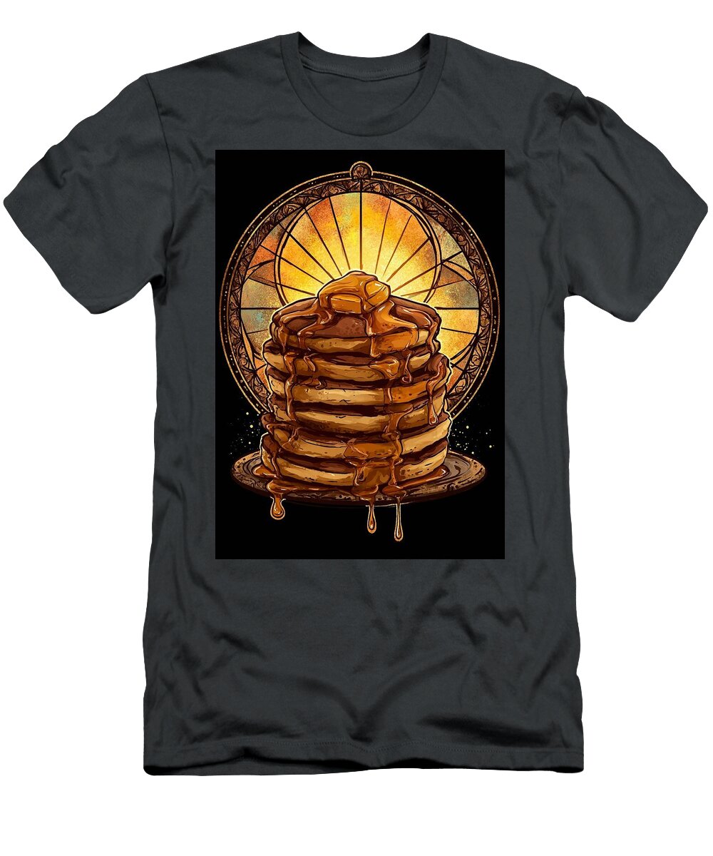 Golden Pancakes and Syrup Pancake Stack May Chaney T-Shirt