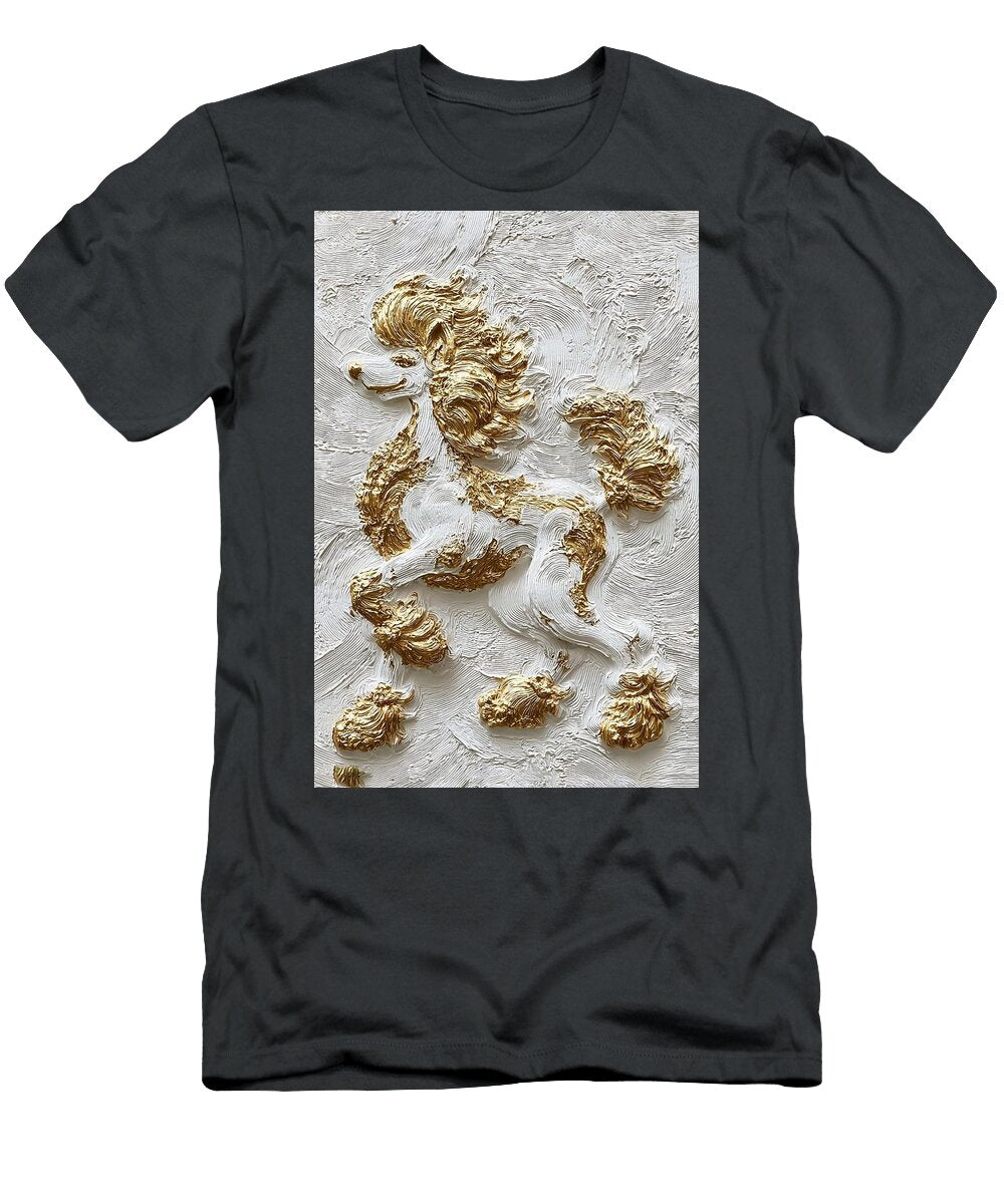 Golden Textured Horse Poodle Dog May Chaney T-Shirt