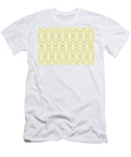 Golden Yellow and White Chevron Line Pattern Petite Pattern Minimal Graphic Designs T-Shirt