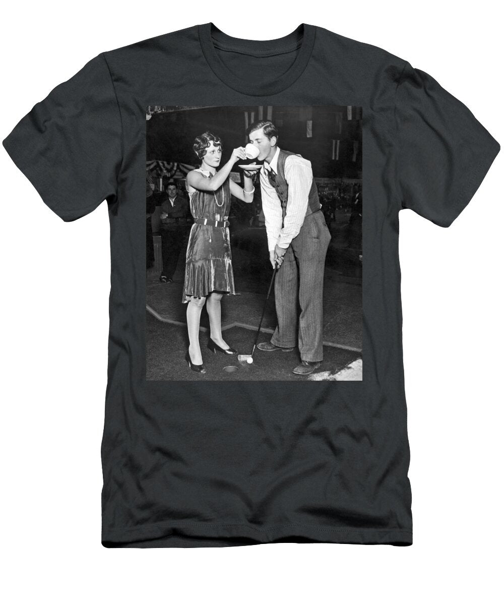 Golf Player Gets Coffee Boost Underwood Archives T-Shirt