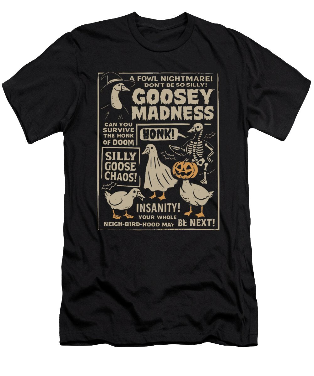 Goosey Madness Vintage Funny Halloween Silly Studi Alex T-Shirt