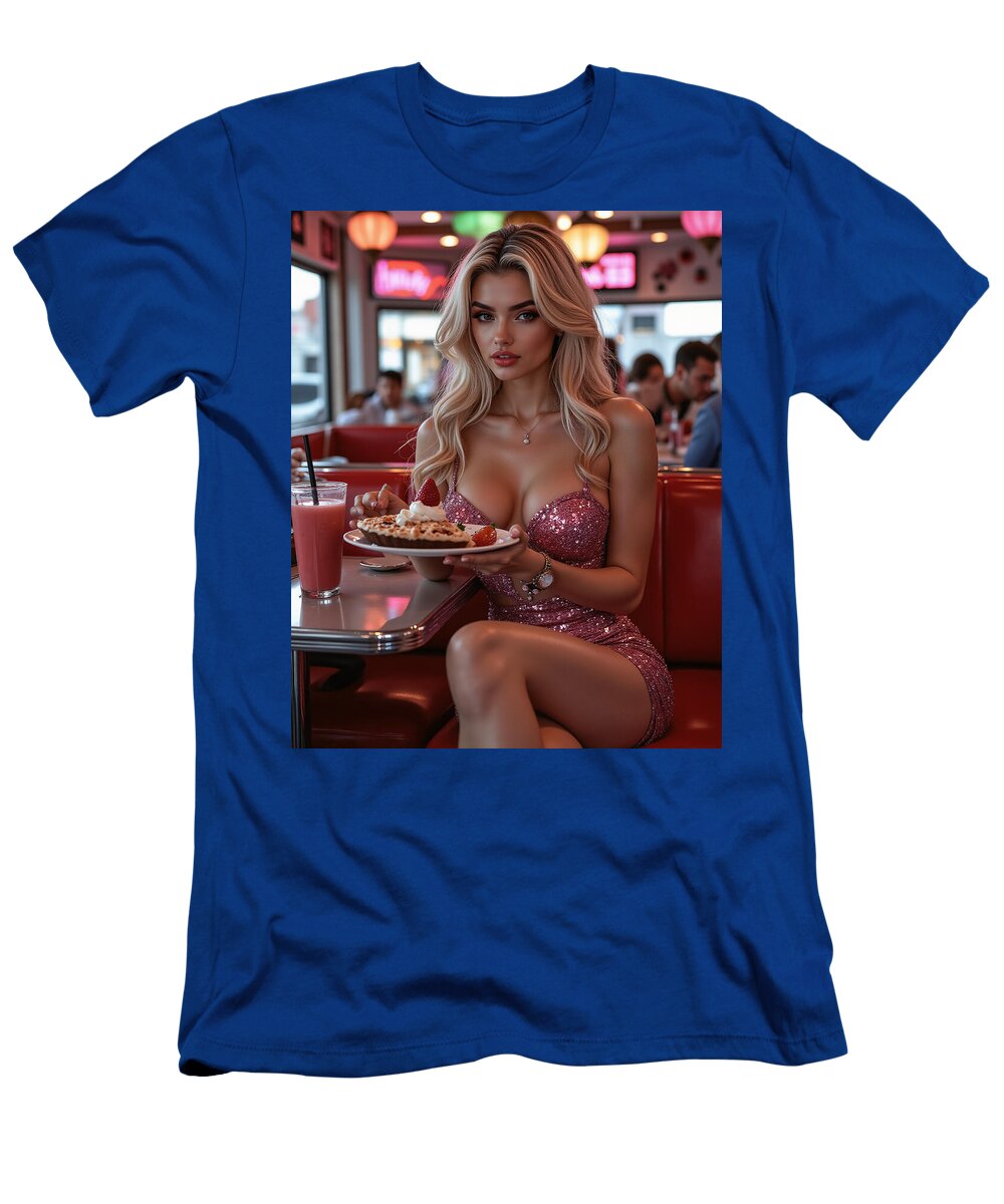 Gorgeous 1950s Diner Cafe 4 Ifeoma Mokolo T-Shirt