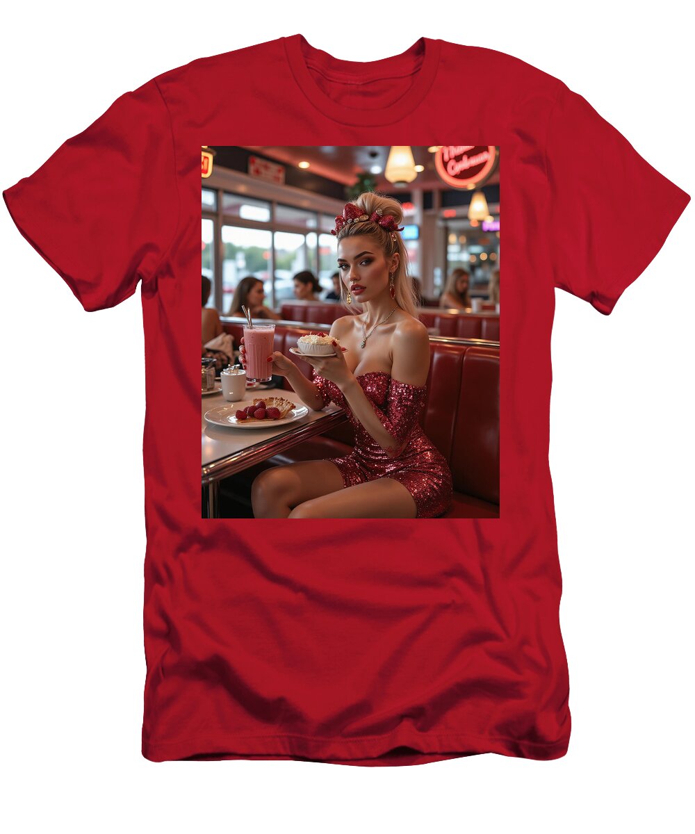 Gorgeous 1950s Diner Cafe 8 Ifeoma Mokolo T-Shirt