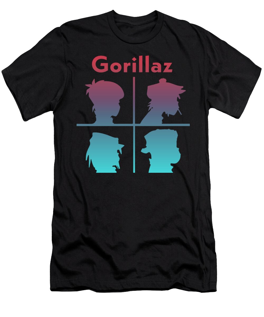 Gorillaz Band Silhouettes Fin Foy T-Shirt