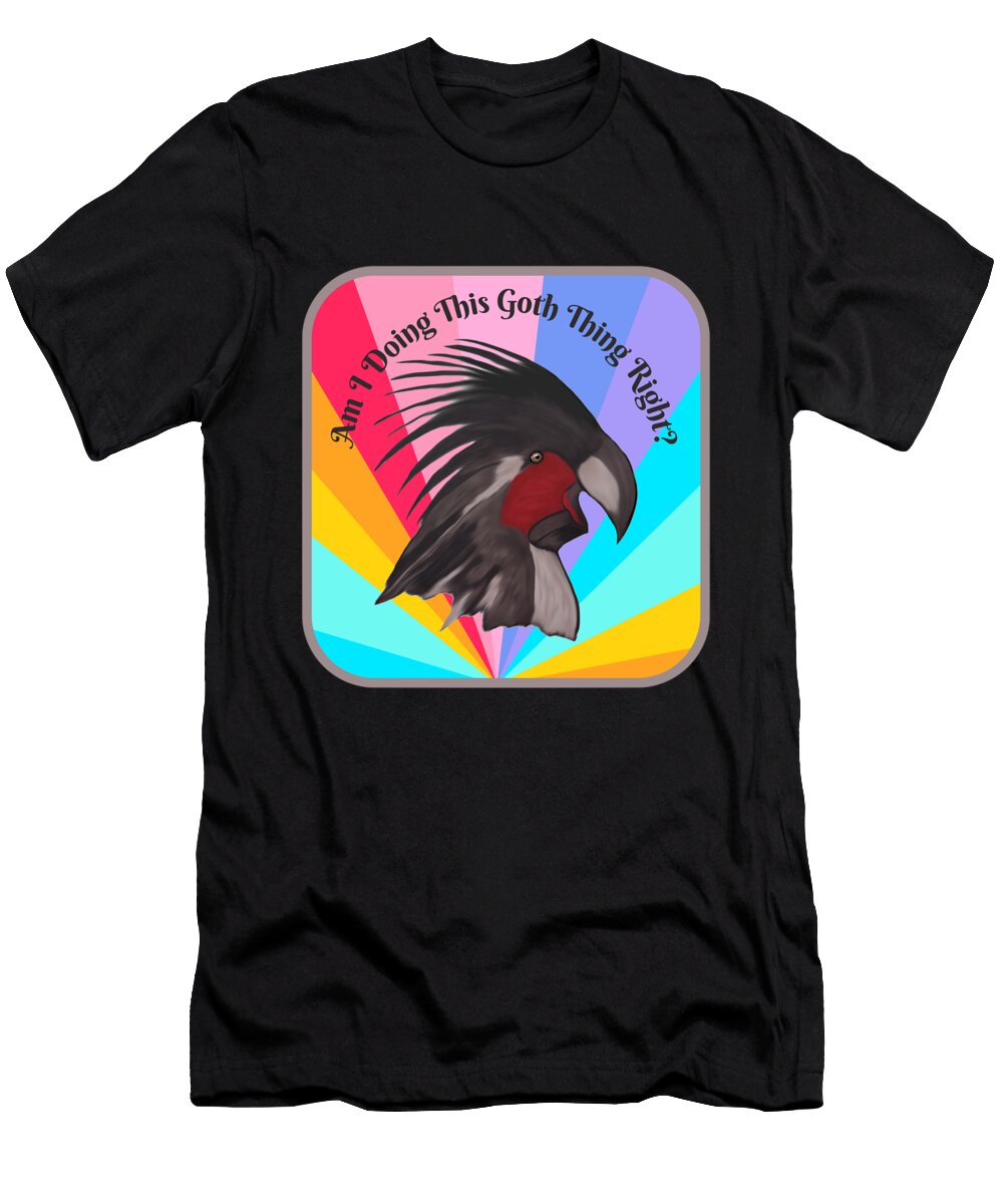 Goth Parrot Kristi Brooks T-Shirt