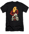 Gothic Skull Roses Death Grave Aesthetic Dark Pattern Toms Store T-Shirt
