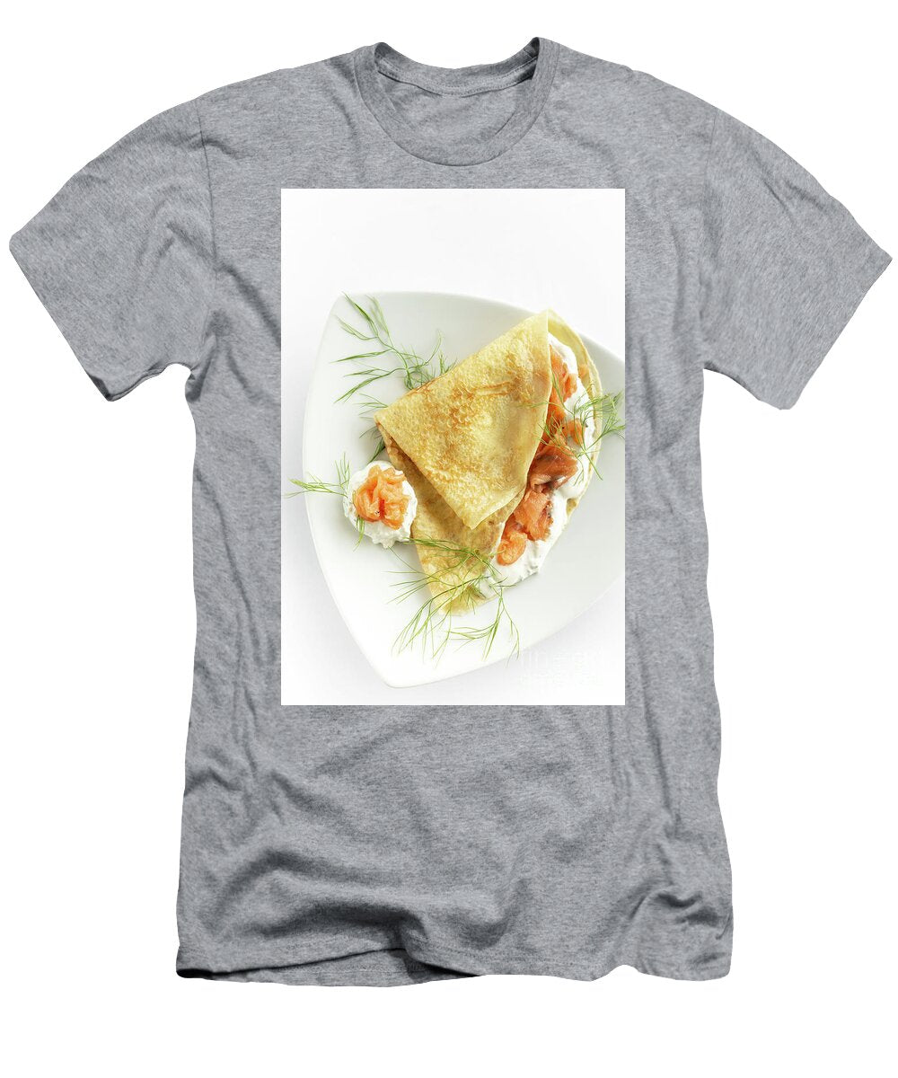 Gourmet Crepe Pancake with Sour Cream Tzatziki and Smoked Salmon Jm Travel Photography T-Shirt