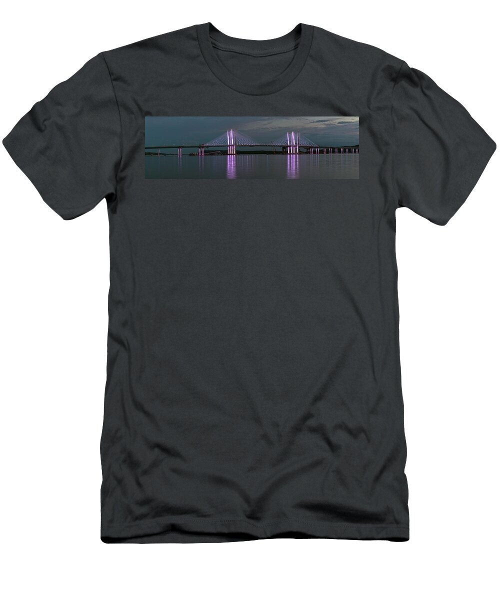 Governor Mario M Cuomo Bridge Dusk Pano Angelo Marcialis T-Shirt
