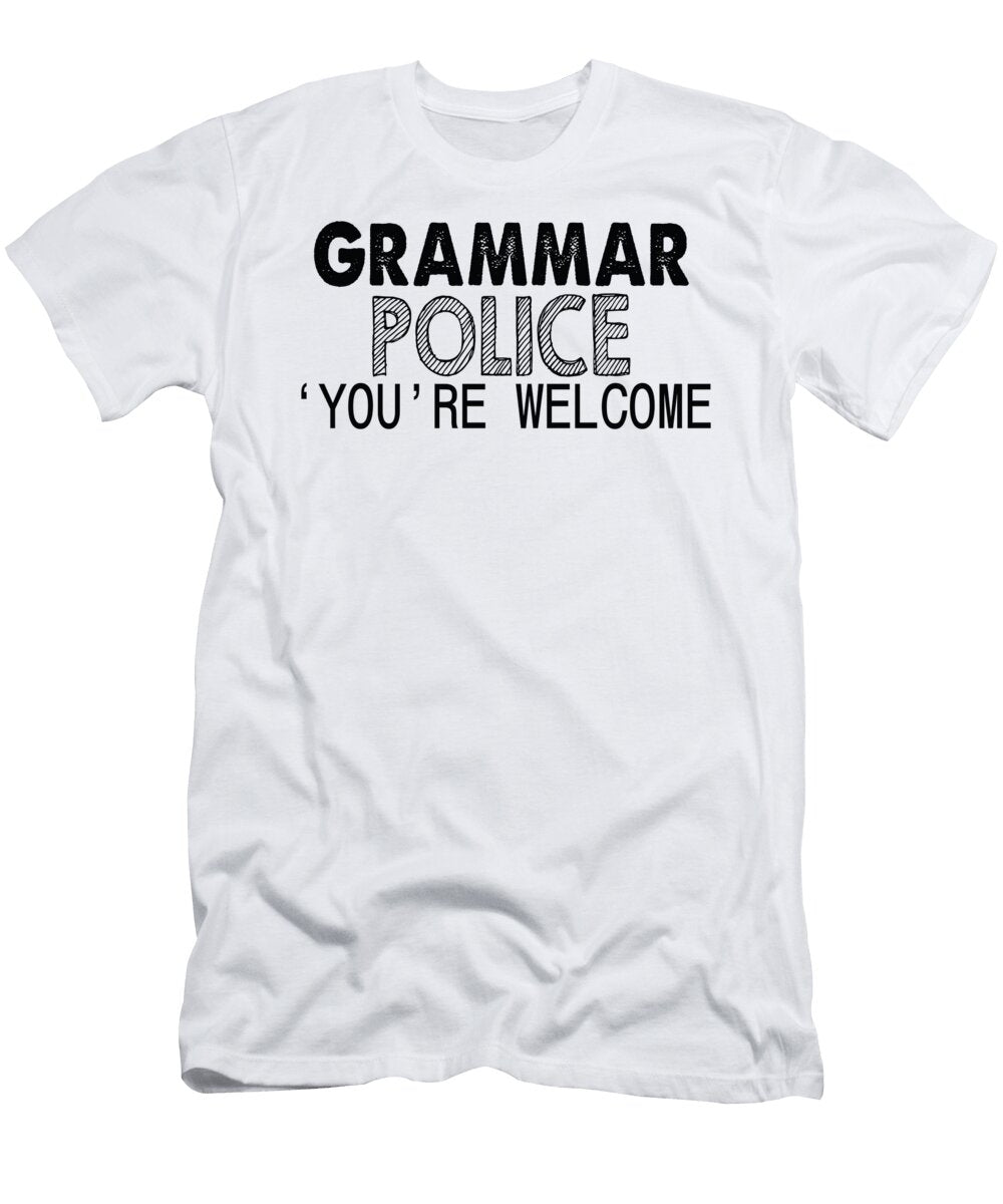 Grammar Police Youre Welcome Jacob Zelazny T-Shirt