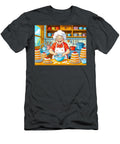 Grandmother Cooking Pancakes Illustration Art Momente T-Shirt