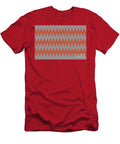 Gray and Orange Zigzag Horizontal Stripe Pattern Petite Patterns T-Shirt