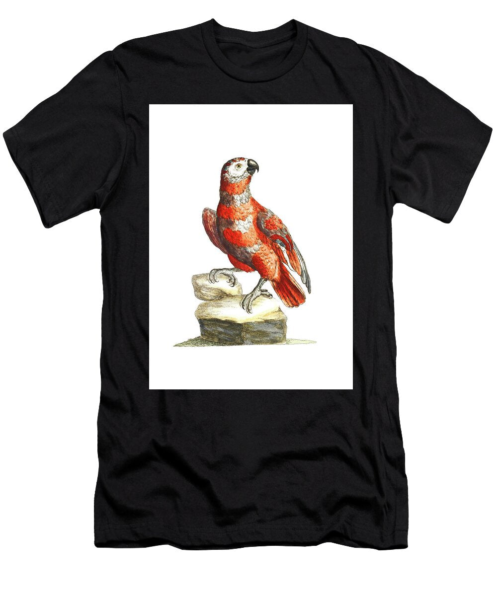 Gray and Red Variegated Guinea Parrot By Saverio Manetti Mango Art T-Shirt