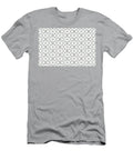 Gray and White Art Deco Geometric Shape Pattern Petite Pattern Minimal Graphic Designs T-Shirt