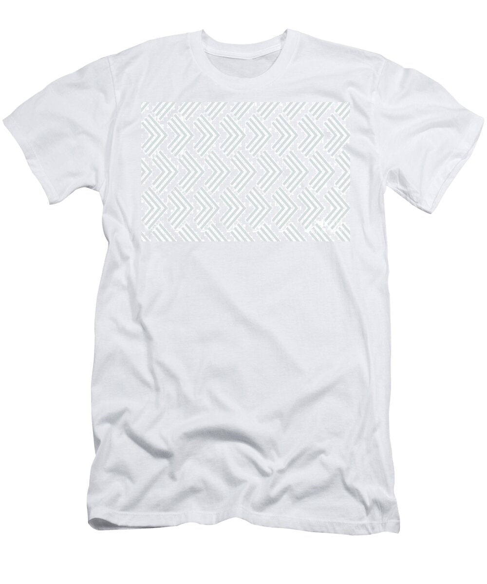 Gray and White Chevron Rhombus Arrow Pattern Petite Pattern Minimal Graphic Designs T-Shirt