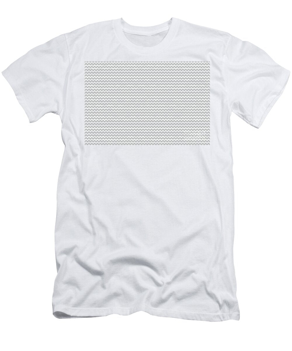 Gray and White Chevron Zig Zag Line Pattern Petite Pattern Minimal Graphic Designs T-Shirt