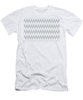 Gray and White Striped Chevron Ripple Pattern Petite Pattern Minimal Graphic Designs T-Shirt