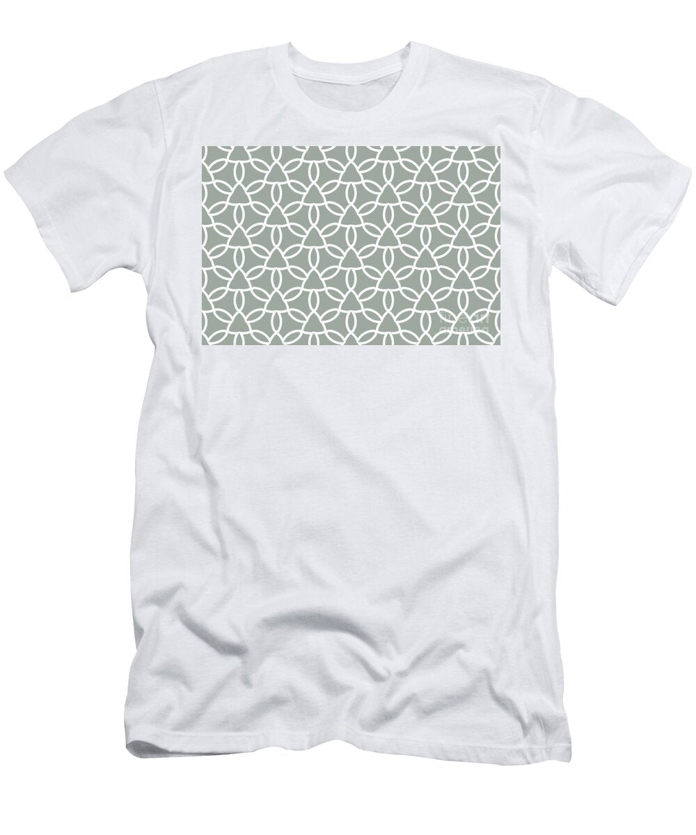 Gray and White Tessellation Line Pattern 32 Pairs De 2022 Trending Color Casting Shadow De6291 Petite Pattern Minimal Graphic Designs T-Shirt