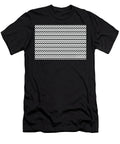 Gray Black and White Tri Color Chevron Horizontal Line Stripe Pattern Petite Patterns T-Shirt
