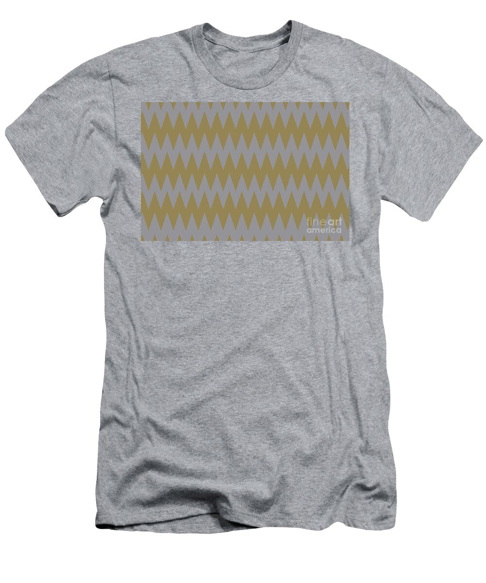 Gray Brown Zigzag Horizontal Stripe Pattern Petite Patterns T-Shirt